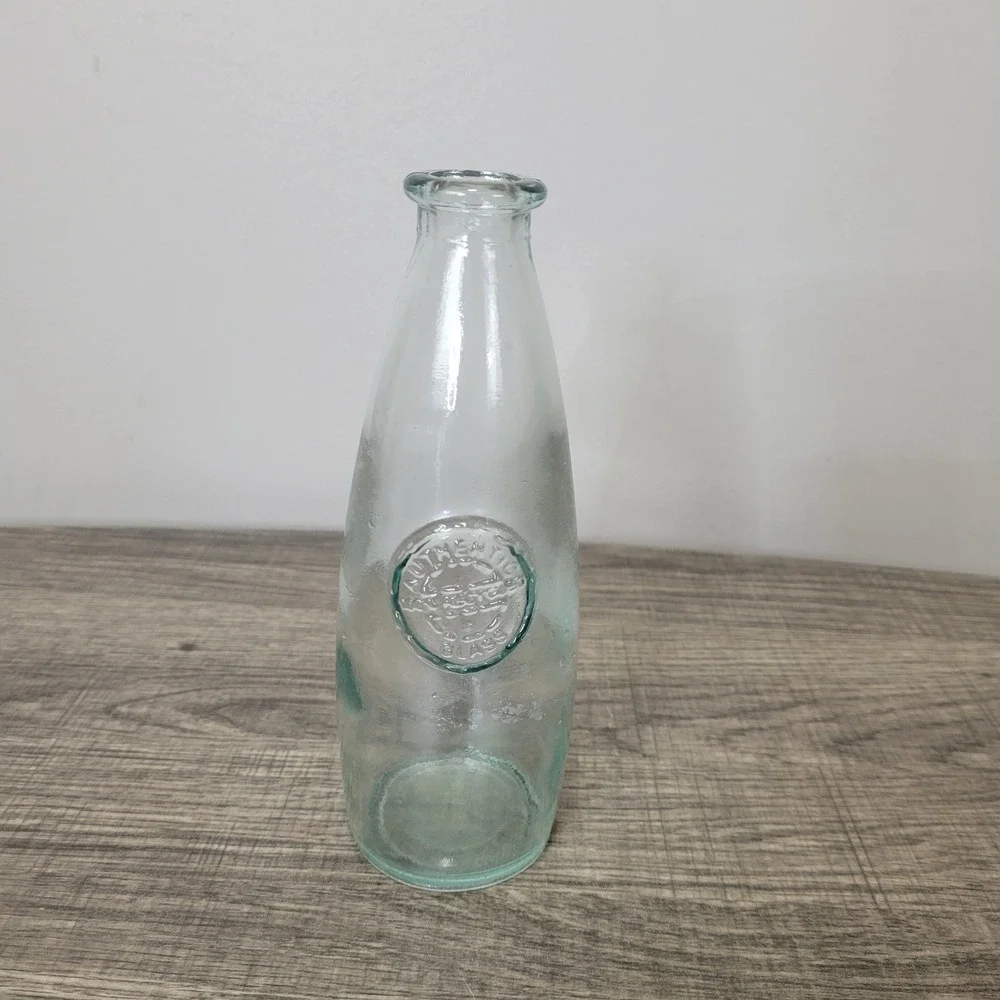 Authentic Recycled Glass Bottle‎ Decorative Vase Bud Vase Mini Milk Bottle